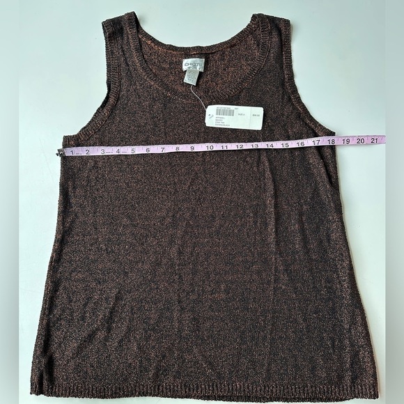 NWT Chico’s Black Orange Silk Blend Sleeveless Sweater Maddy Size 3 (US XL) $58 - Picture 7 of 8